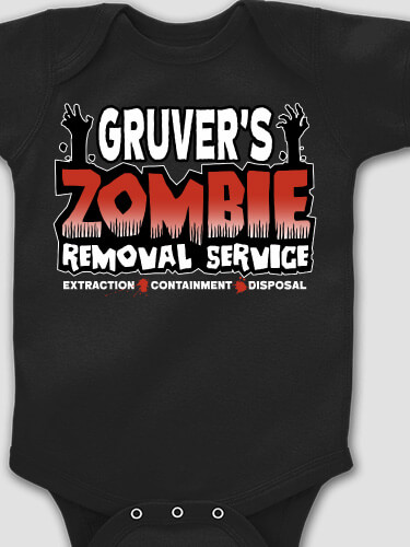 Zombie Removal Service Black Baby Bodysuit