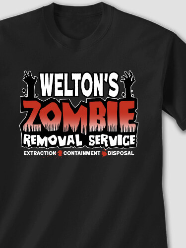 Zombie Removal Service Black Adult T-Shirt