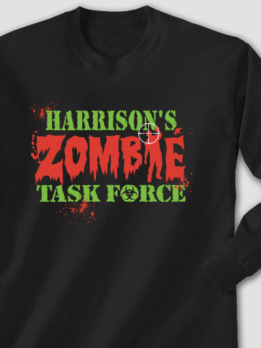 Zombie Task Force Black Adult Long Sleeve