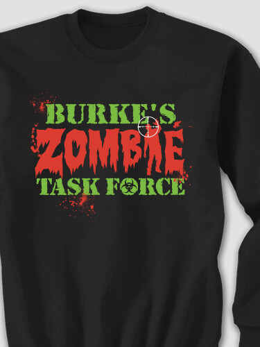 Zombie Task Force Black Adult Sweatshirt