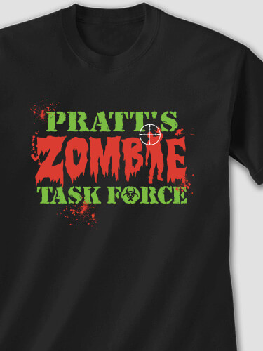 Zombie Task Force Black Adult T-Shirt