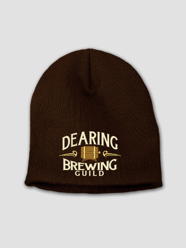 Brewing Guild Brown Embroidered Beanie