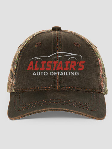Auto Detailing Brown/Camo Embroidered 2-Tone Camo Hat
