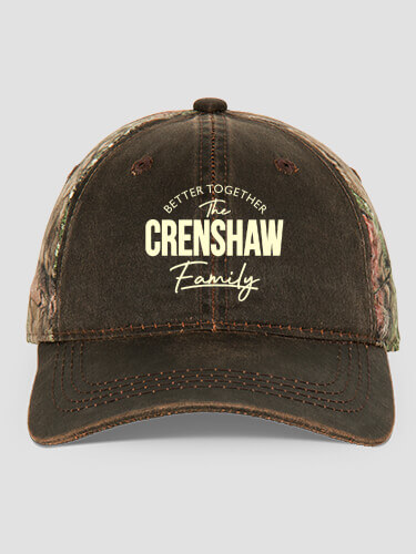 Better Together Family Brown/Camo Embroidered 2-Tone Camo Hat