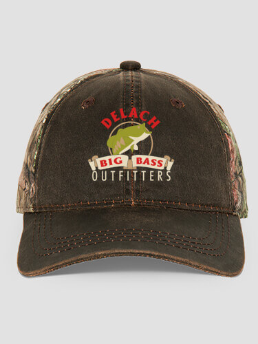 Big Bass Outfitters Brown/Camo Embroidered 2-Tone Camo Hat