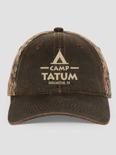 Camp Brown/Camo Embroidered 2-Tone Camo Hat