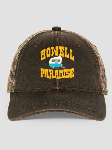 Camper's Paradise Brown/Camo Embroidered 2-Tone Camo Hat