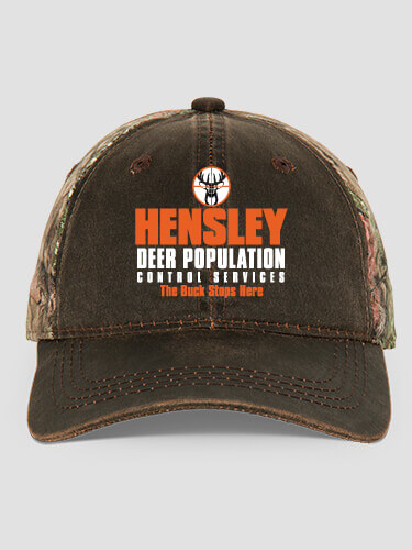 Deer Services Brown/Camo Embroidered 2-Tone Camo Hat