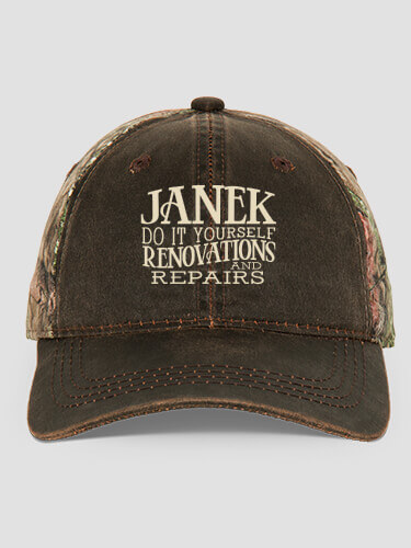 Do It Yourself Brown/Camo Embroidered 2-Tone Camo Hat