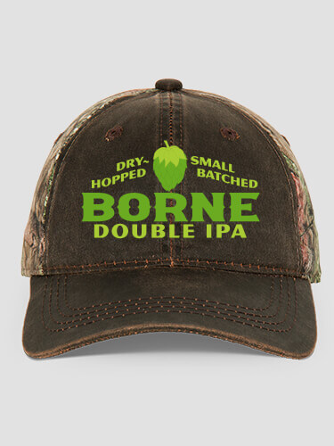 Double IPA Brown/Camo Embroidered 2-Tone Camo Hat