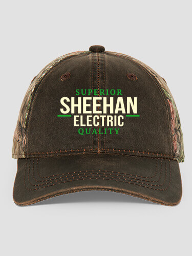 Electric Brown/Camo Embroidered 2-Tone Camo Hat