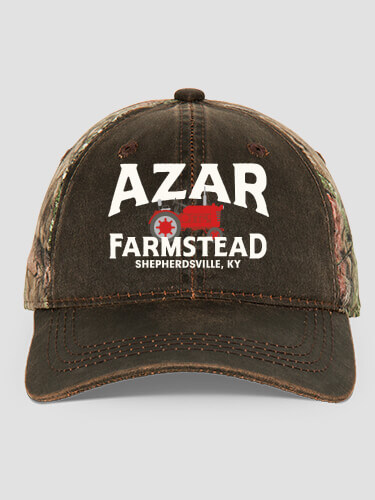 Farmstead Brown/Camo Embroidered 2-Tone Camo Hat