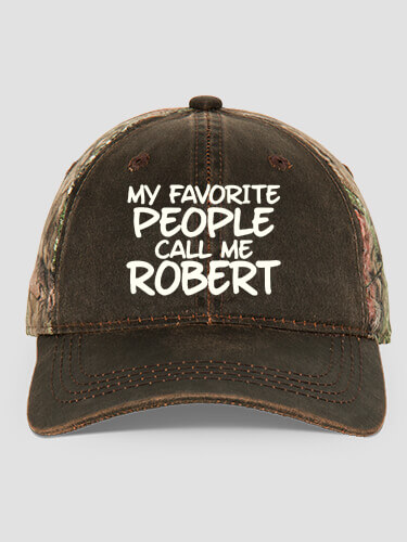 Favorite People Brown/Camo Embroidered 2-Tone Camo Hat