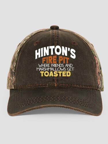 Fire Pit Brown/Camo Embroidered 2-Tone Camo Hat