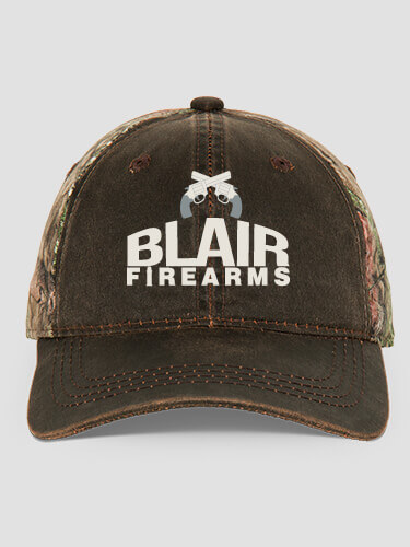 Firearms Brown/Camo Embroidered 2-Tone Camo Hat