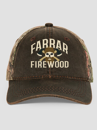 Firewood Brown/Camo Embroidered 2-Tone Camo Hat