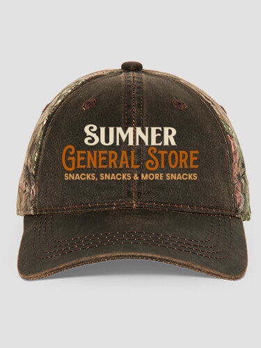 General Store Brown/Camo Embroidered 2-Tone Camo Hat