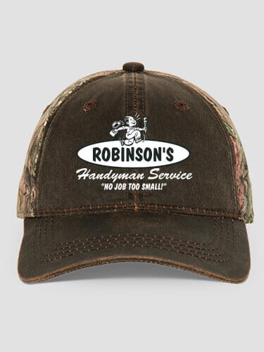 Handyman Service Brown/Camo Embroidered 2-Tone Camo Hat