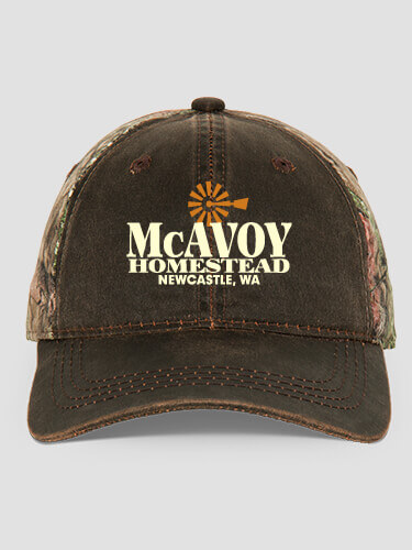 Homestead Brown/Camo Embroidered 2-Tone Camo Hat