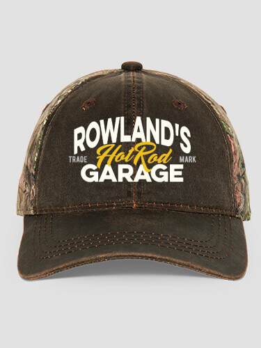 Hot Rod Garage BP Brown/Camo Embroidered 2-Tone Camo Hat