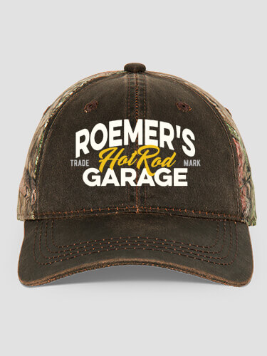 Hot Rod Garage Brown/Camo Embroidered 2-Tone Camo Hat