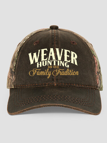 Hunting Family Tradition Brown/Camo Embroidered 2-Tone Camo Hat