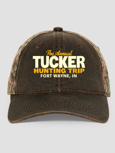 Hunting Trip Brown/Camo Embroidered 2-Tone Camo Hat