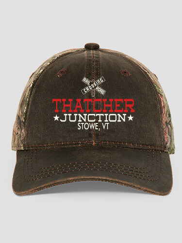 Junction Brown/Camo Embroidered 2-Tone Camo Hat