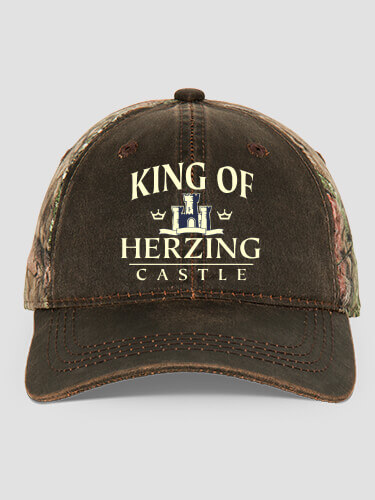 King Of The Castle Brown/Camo Embroidered 2-Tone Camo Hat