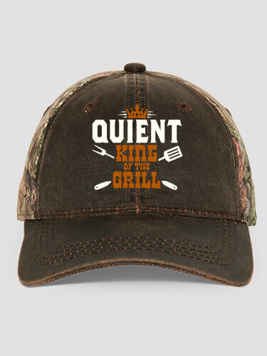 King of the Grill Brown/Camo Embroidered 2-Tone Camo Hat