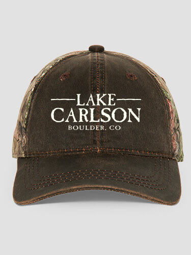 Lake Brown/Camo Embroidered 2-Tone Camo Hat