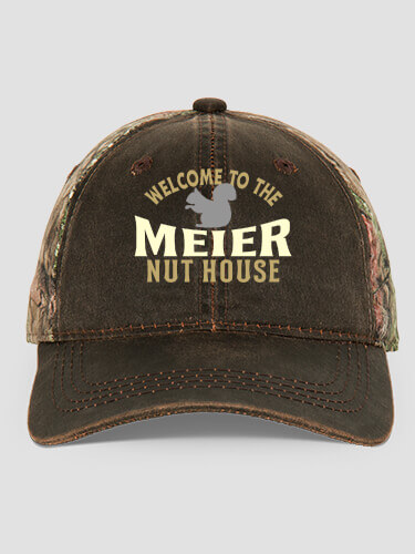 Nut House Brown/Camo Embroidered 2-Tone Camo Hat
