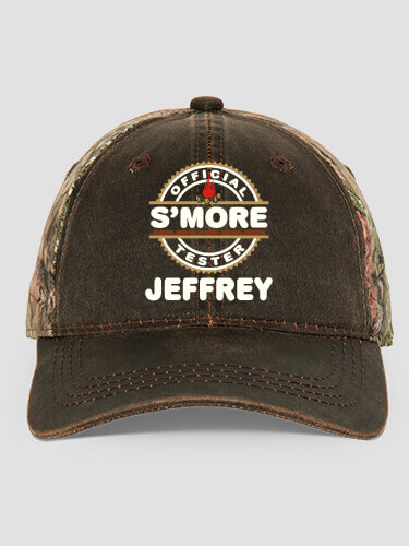 Official S'more Tester Brown/Camo Embroidered 2-Tone Camo Hat