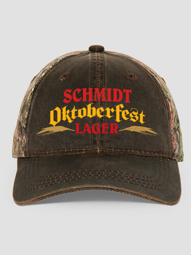 Oktoberfest Lager Brown/Camo Embroidered 2-Tone Camo Hat