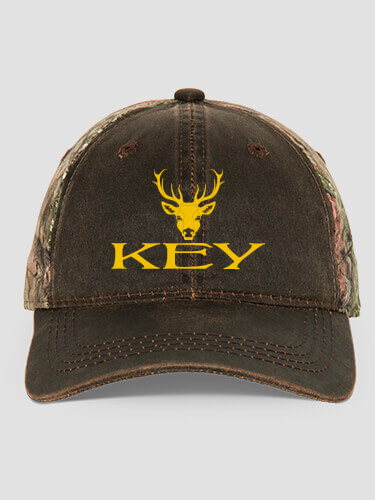 Old Stag Brown/Camo Embroidered 2-Tone Camo Hat