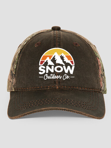 Outdoor Company Brown/Camo Embroidered 2-Tone Camo Hat