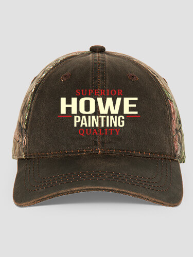 Painting Brown/Camo Embroidered 2-Tone Camo Hat