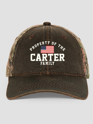 Property of Flag Brown/Camo Embroidered 2-Tone Camo Hat