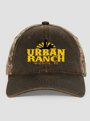 Ranch Brown/Camo Embroidered 2-Tone Camo Hat