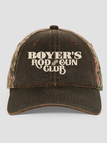 Rod and Gun Club Brown/Camo Embroidered 2-Tone Camo Hat