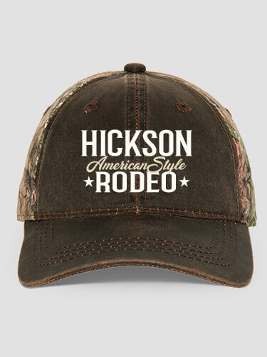 Rodeo Brown/Camo Embroidered 2-Tone Camo Hat