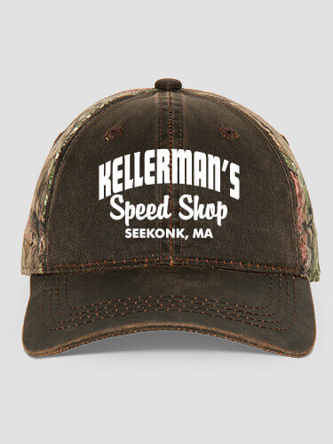 Speed Shop BP Brown/Camo Embroidered 2-Tone Camo Hat