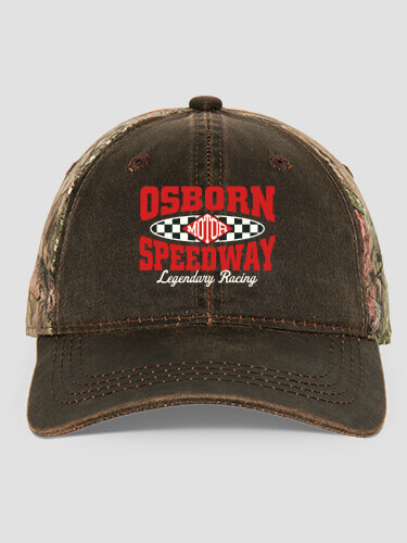 Speedway Brown/Camo Embroidered 2-Tone Camo Hat