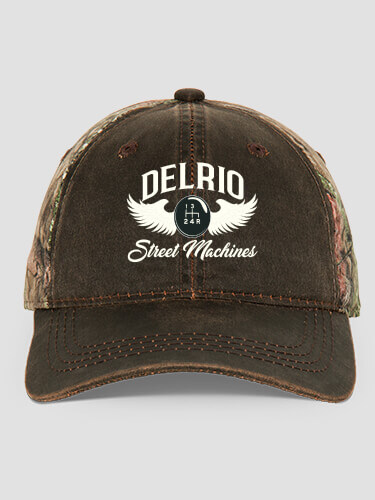 Street Machines Brown/Camo Embroidered 2-Tone Camo Hat