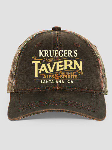 Tavern Brown/Camo Embroidered 2-Tone Camo Hat