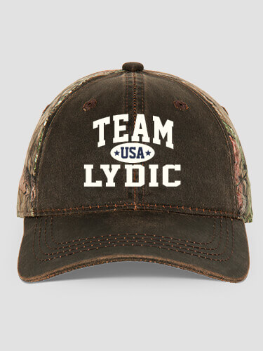 Team USA Brown/Camo Embroidered 2-Tone Camo Hat