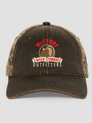 Wild Turkey Outfitters Brown/Camo Embroidered 2-Tone Camo Hat