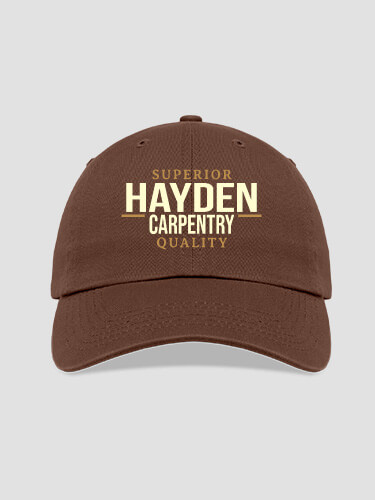 Carpentry Brown Embroidered Hat