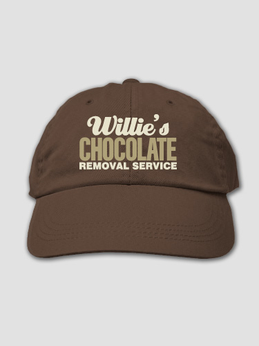 Chocolate Removal Service Brown Embroidered Hat