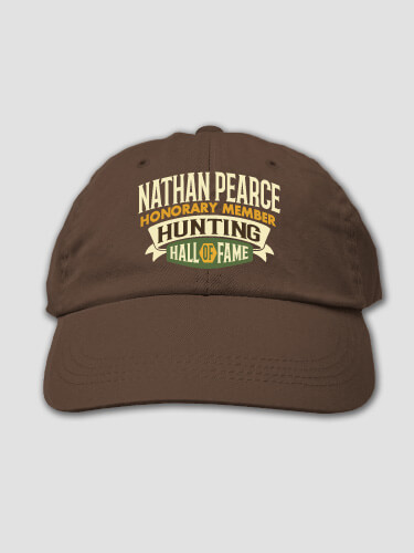 Deer Hunting Hall Of Fame Brown Embroidered Hat